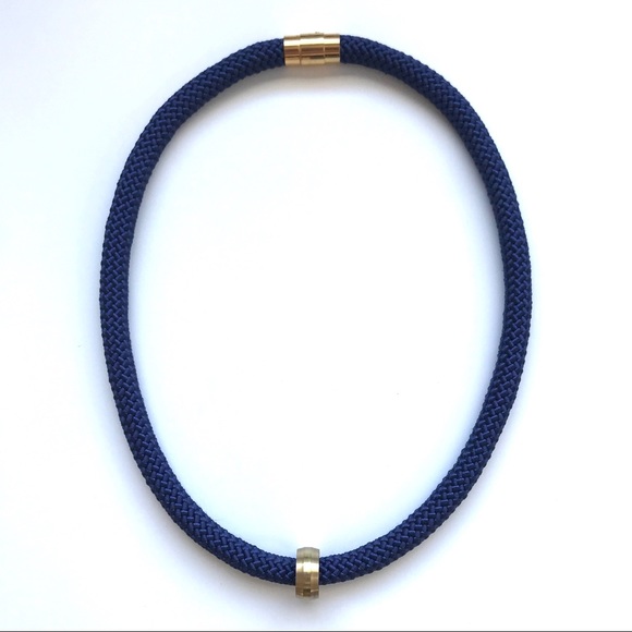 Navy blue rope necklace different ways to wear it - Picture 3 of 10